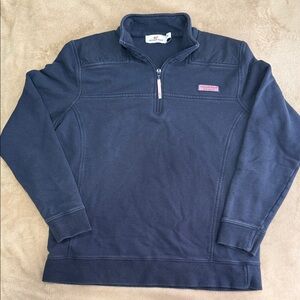 Vineyard Vines 1/4 Zip Pullover Blue Sweatshirt - Size Medium